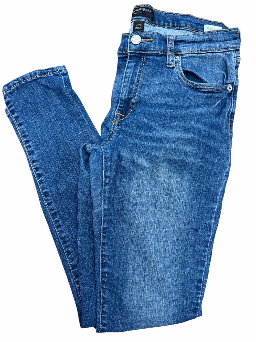 Banana Republic Premium Denim Mid-Rise Skinny Jeans